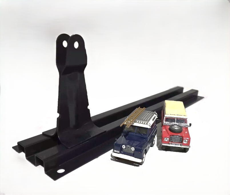 A Land Rover Centre Series Seat Mounting Bracket in Black. 