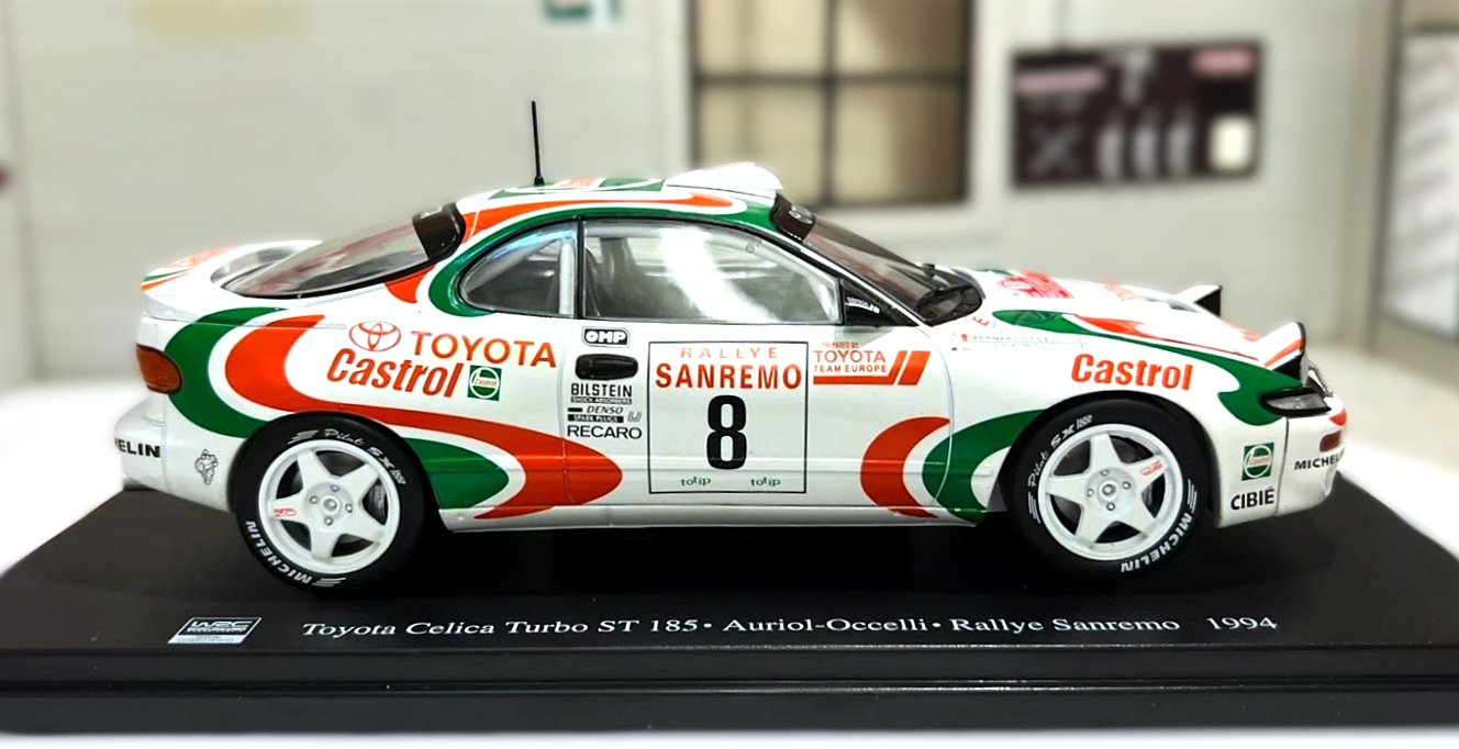 Toyota Celica Turbo ST 185 Didier Auriol Bernard Occelli 1994 Rallye Sanremo WRC  1:24
