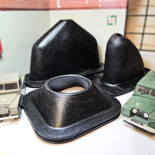 Land Rover Series 1, 2, 2a, 2b, 1953-1965 Transfer, Handbrake & Gear Lever Rubber Gaiter Set