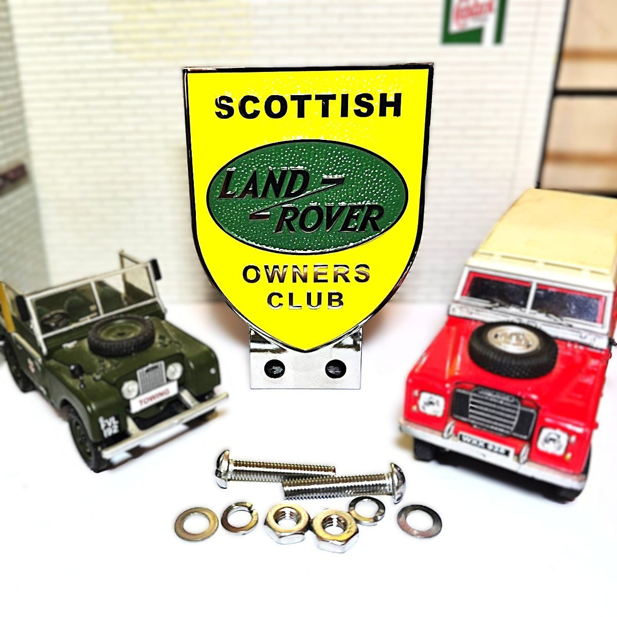 Land Rover Scottish Owners Club Grill Badge With Stainless Fixings