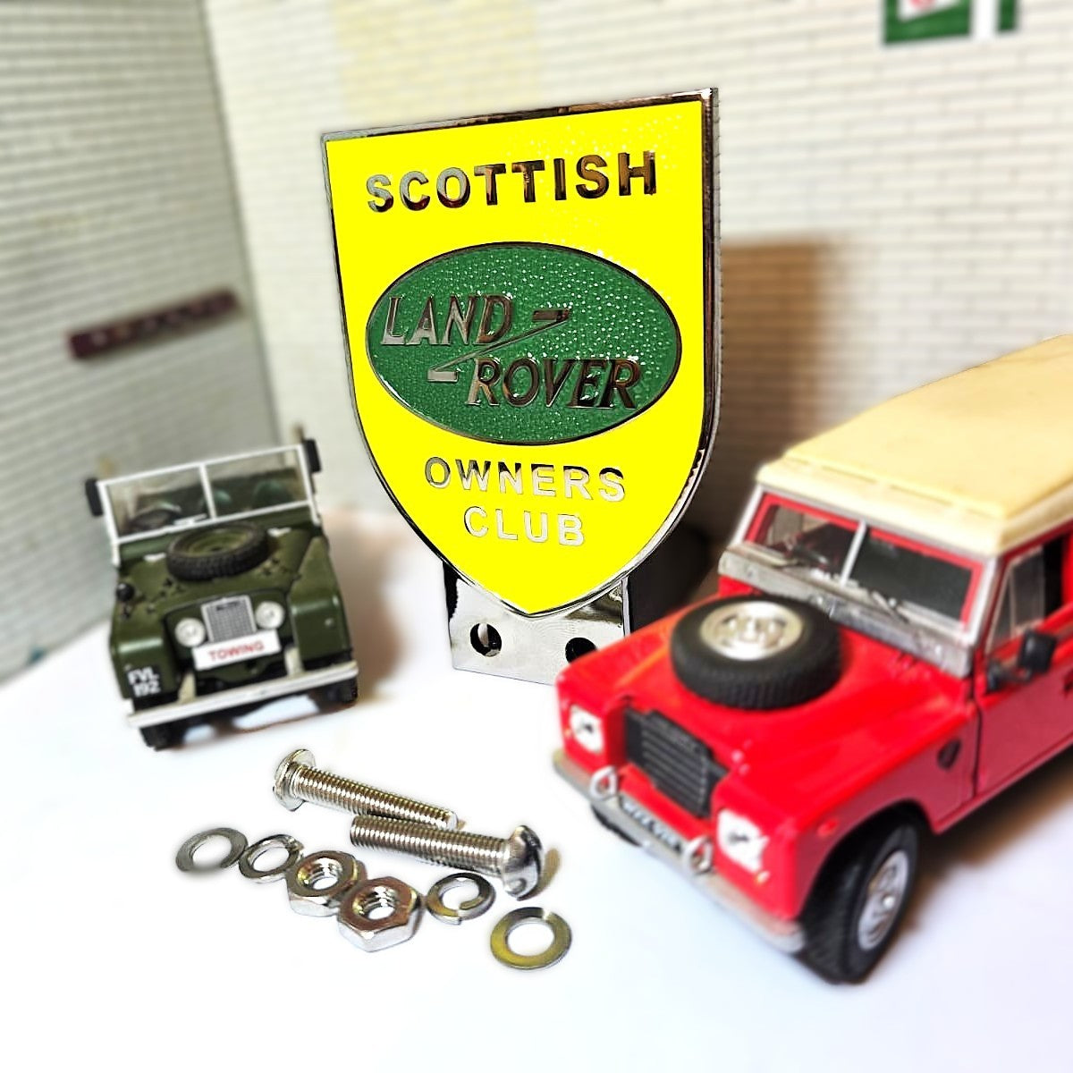 Land Rover Scottish Owners Club Grill Badge With Stainless Fixings