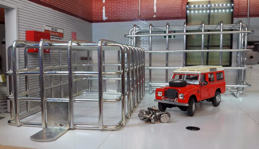 Zinc Plated Rear Light Guards MRC316 & Stainless Screws Land Rover Series 2 2a 3