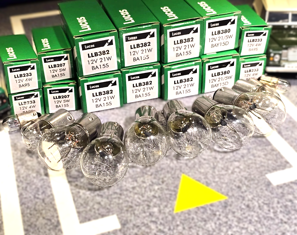 Land Rover Series 2a & 3 OEM Lucas External Filament Light Bulb Set x14