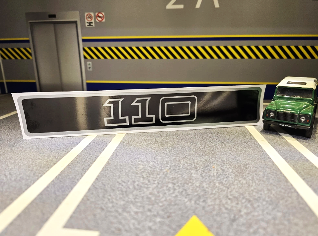 Land Rover Bonnet Badge Decal Label MXC6397 110 LWB Defender 1983-1988