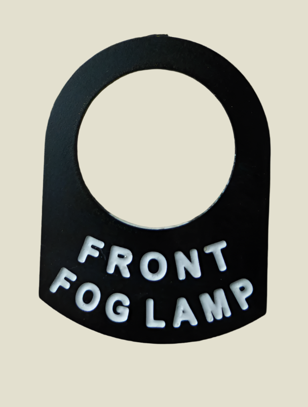 Land Rover Series 1 2 2a 2b Metal Switch Tag "Front Fog Lamp"