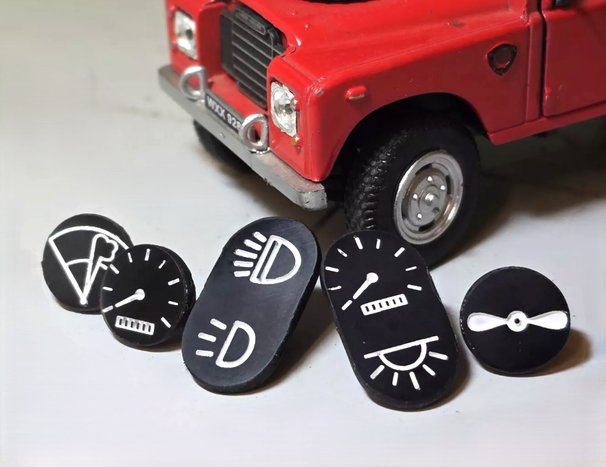 Land Rover Series 3 Utility & Soft Top Dash Panel Instrument Plastic T ...