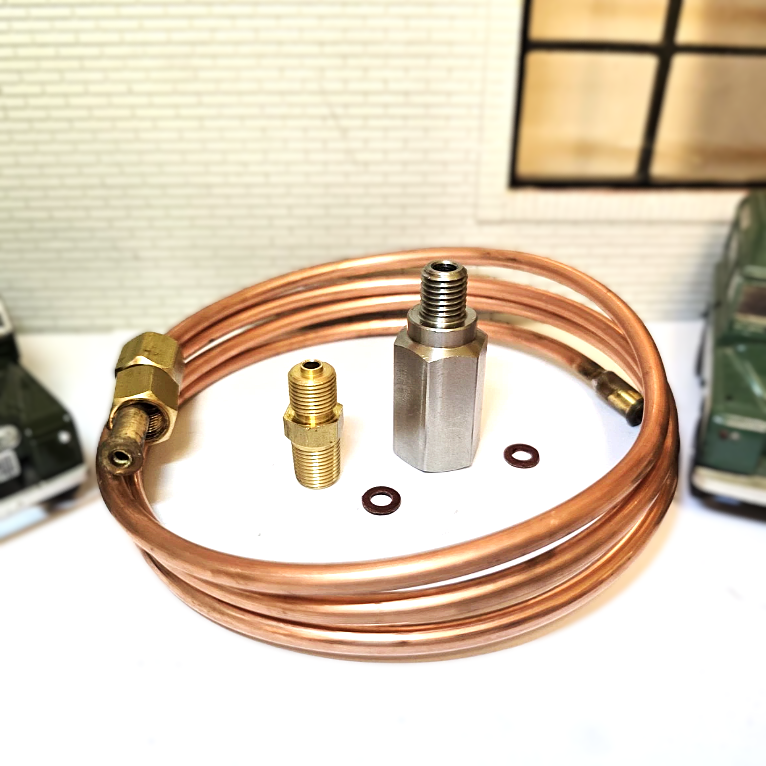 Land Rover Series 1, 2, 2a & 3 Oil Pressure Gauge T Piece Capillary Hose Adapter Set
