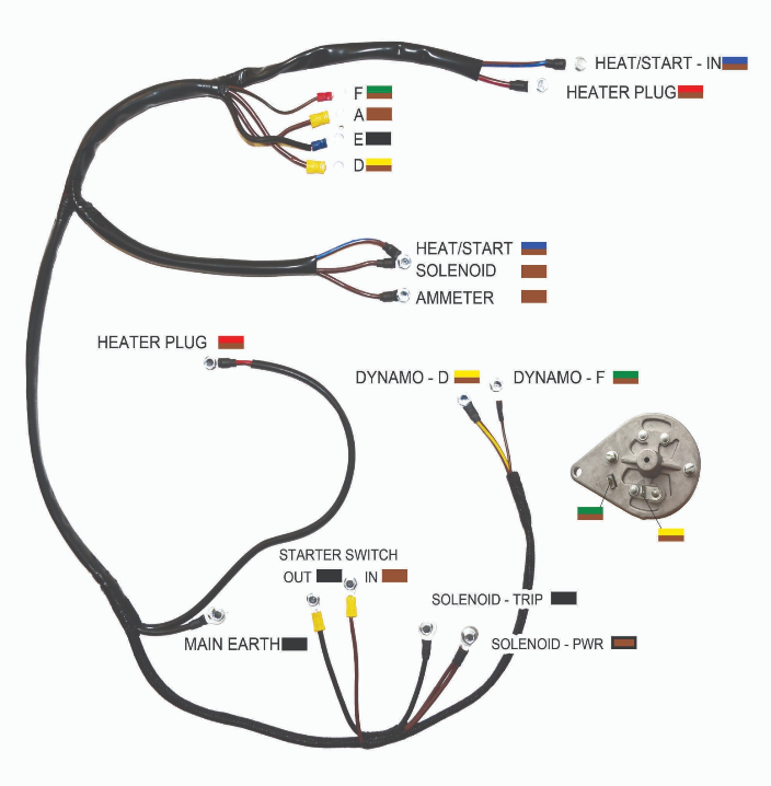 Massey Ferguson gris 20 30 TEF20 français FF30 métier à tisser de faisceau de câbles tressé