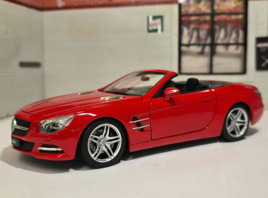 1:24 Mercedes SL500 Rot 2012 24041 Detailliertes Welly G LGB-Modellauto aus Druckguss