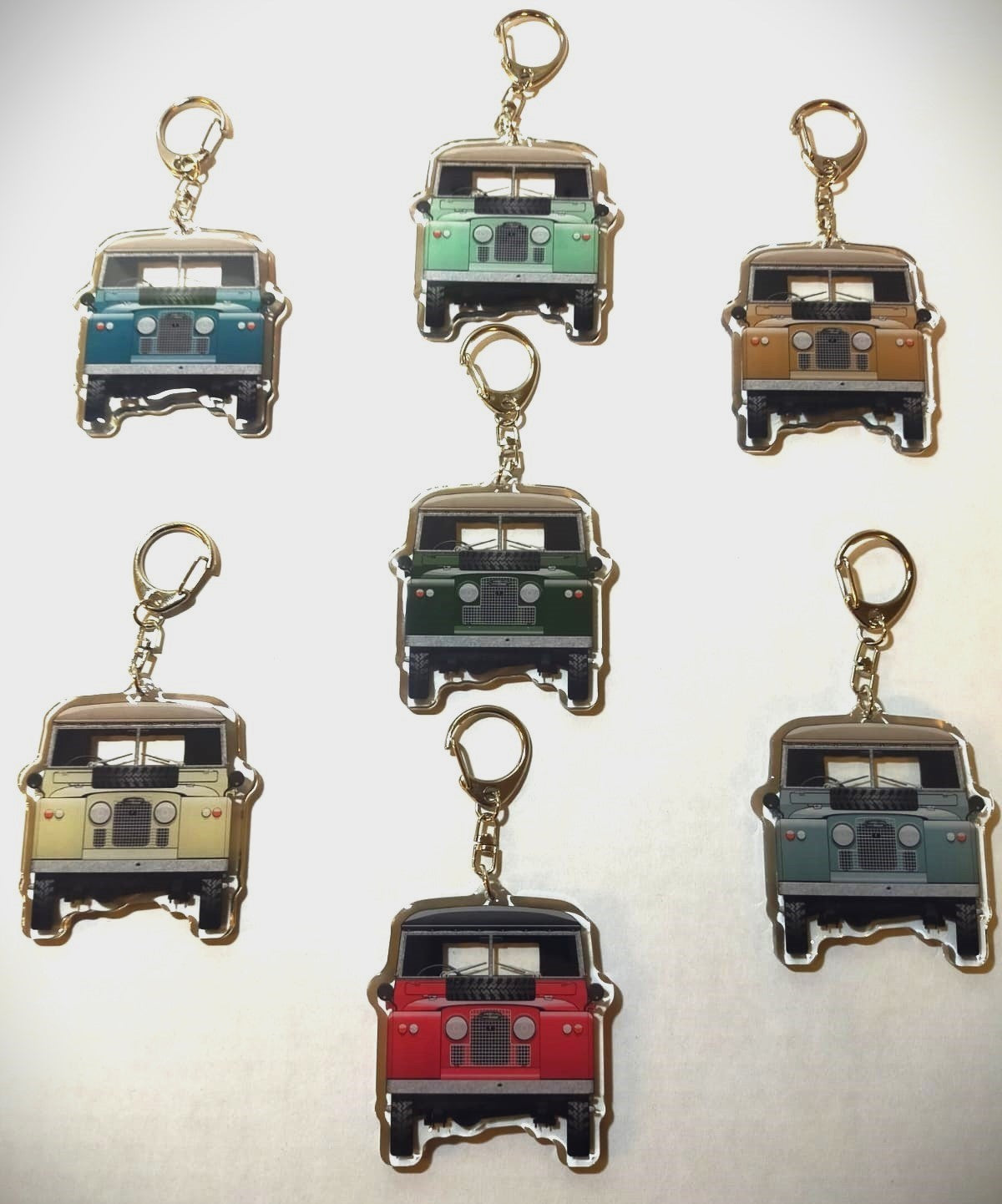 Land Rover Series 2 2a Canvas Top Plastic Moulded Key Rings