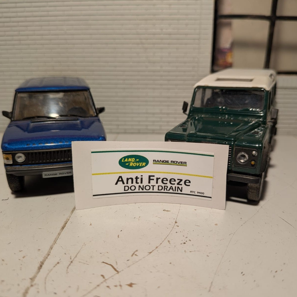 Land Rover Defender V8 Range Rover Classic Radiator Decal Antifreeze RTC9400