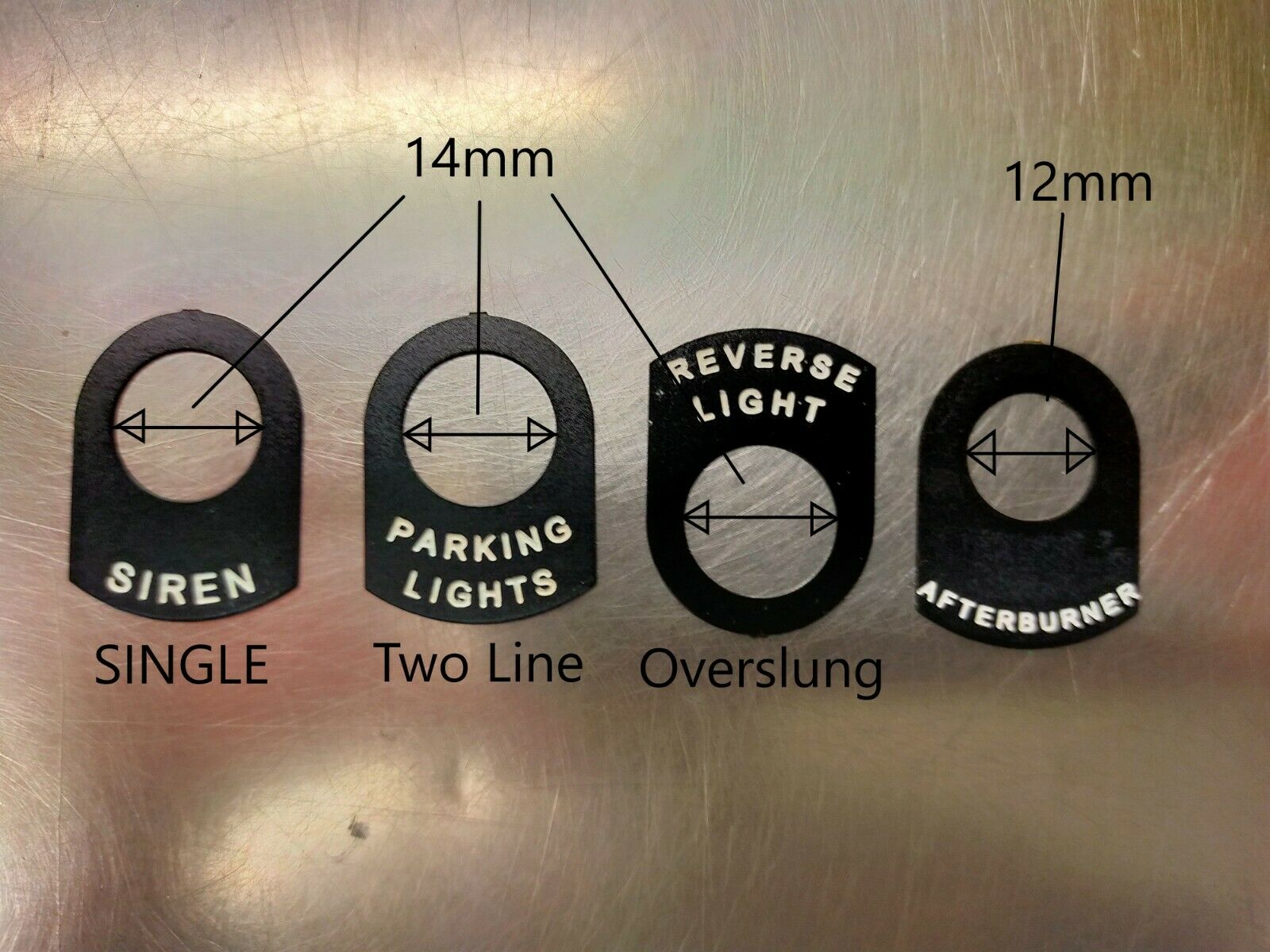 Toggle Switch Metal Tags for Classic Car, Boat or Land Rover (S-W ...