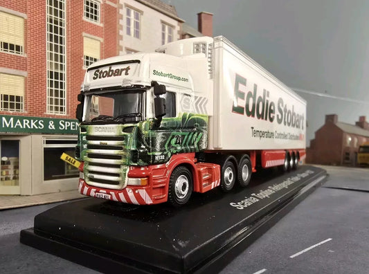 Eddie Stobart 2012 Scania Topline Lorry Refrigerated Trailer Model Stob034 1:76