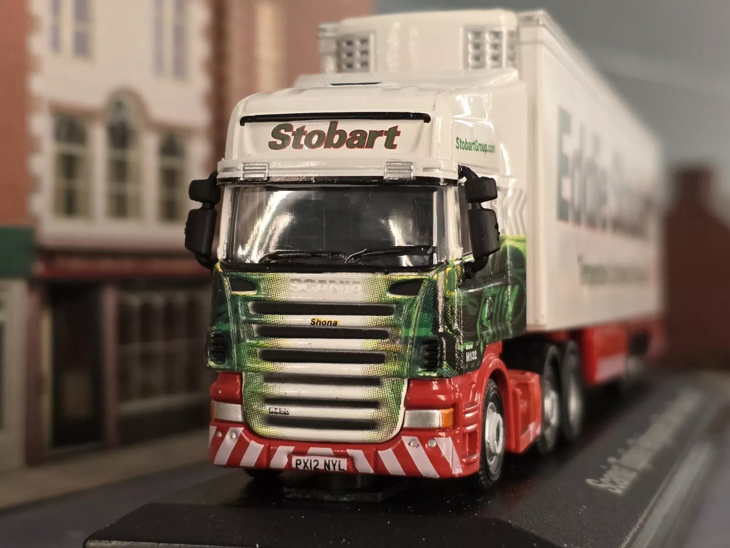 Eddie Stobart 2012 Scania Topline Lorry Refrigerated Trailer Model Stob034 1:76