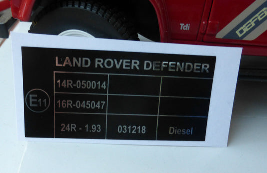 Land Rover Defender 90 110 TDI TD5 Seat Belt Fasten Label Decal BAC500820