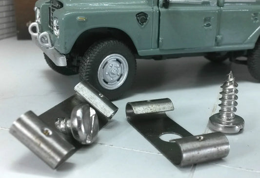 Land Rover Erdungskabel-Clip-Rundklemmen Serie 1 2 2a 2b 3 &amp; Schrauben 236366 C5204 x2
