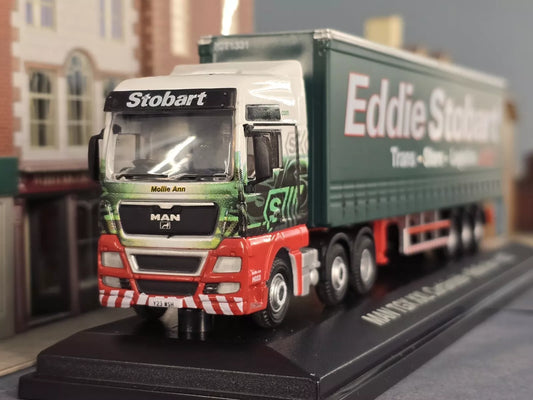 Eddie Stobart MAN TGX 26.480 XXL Curtainside Tautliner Trailer STOB006 1:76