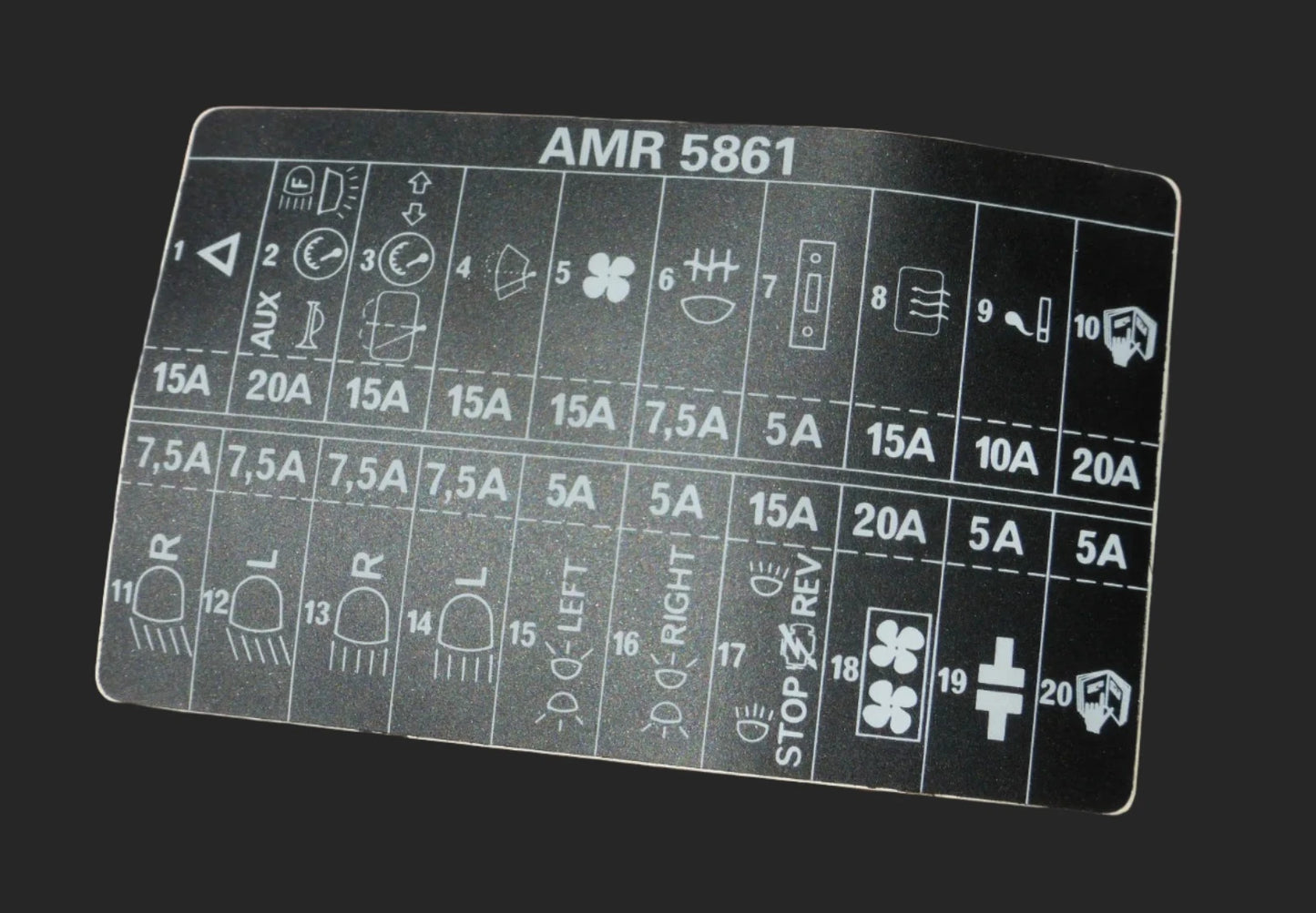 Land Rover Defender 90 110 AMR5861 Fuse Box Information Decal