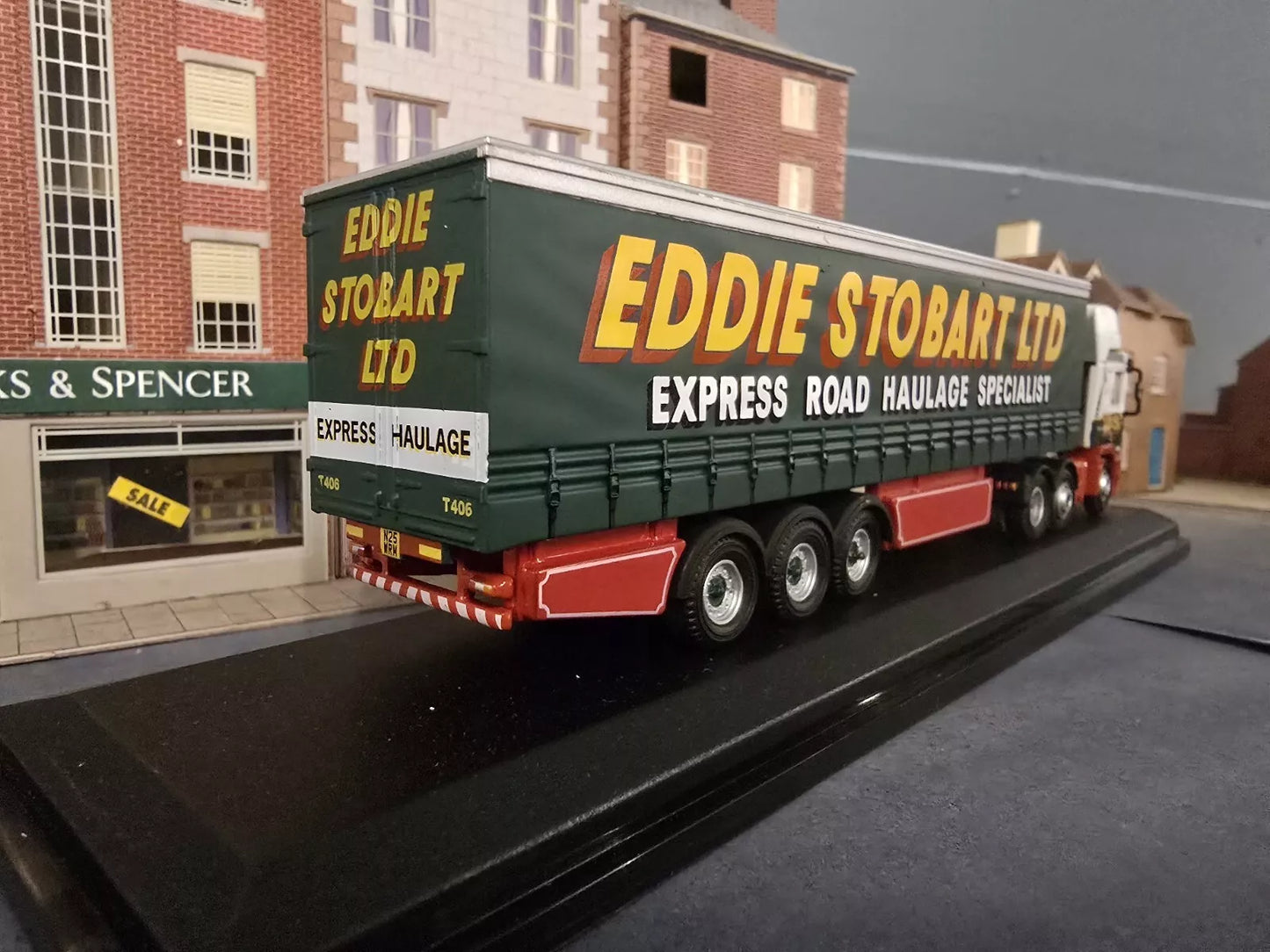 Eddie Stobart 1996 ERF EC14 Olympic Curtainside Tautliner Trailer STOB031 1:76