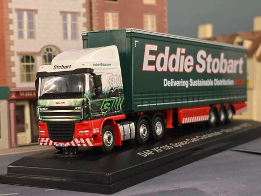 Eddie Stobart 2011 DAF XF105 Space Cab Lorry Tautliner Trailer STOB025 1:76