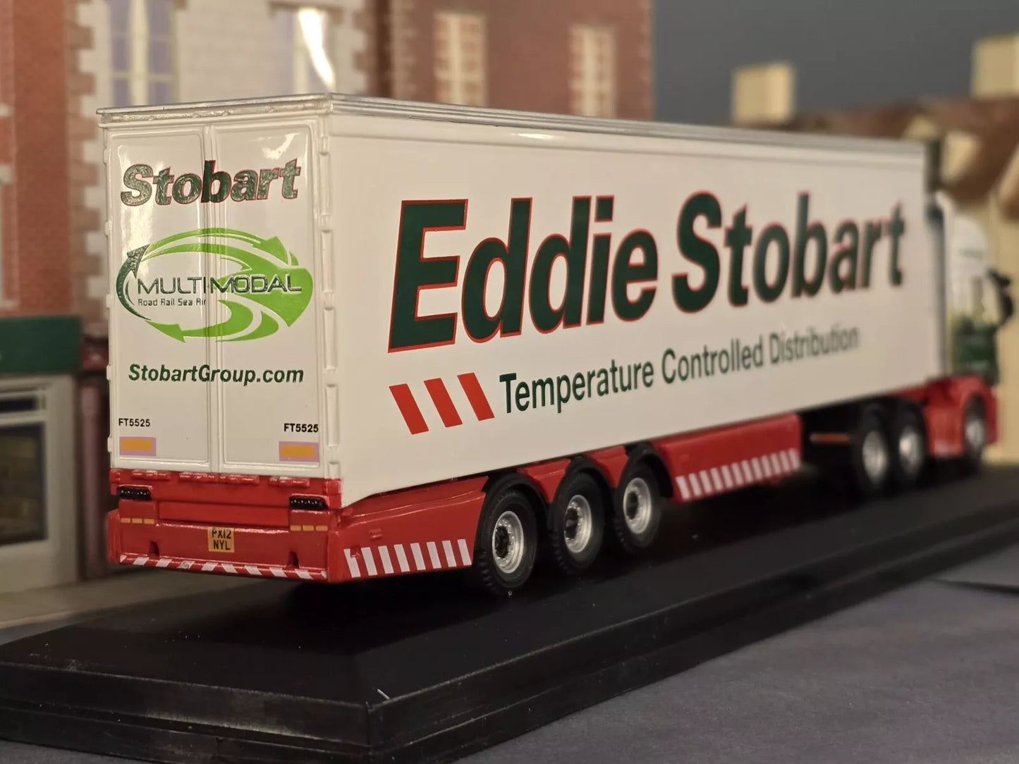 Eddie Stobart 2012 Scania Topline Lorry Refrigerated Trailer Model Stob034 1:76