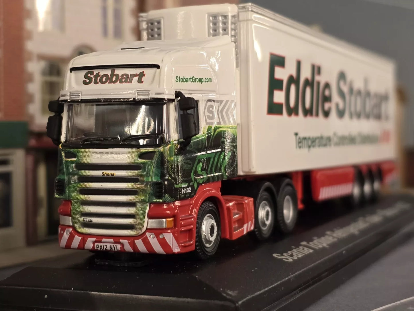 Eddie Stobart 2012 Scania Topline Lorry Refrigerated Trailer Model Stob034 1:76