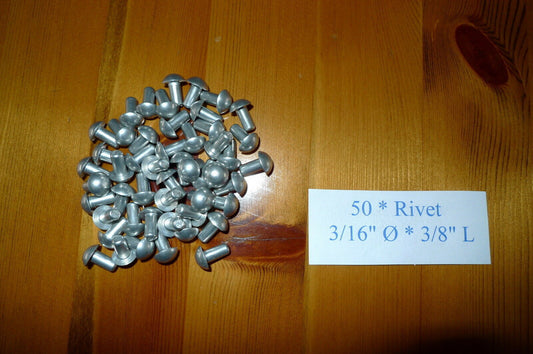 Land Rover Solid Aluminium Capping Rivets 3/16 Dia 3/8 Long x50 Series 302222