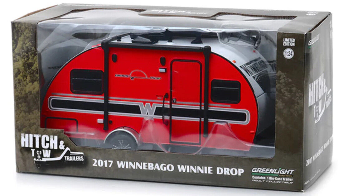 Winnebago 2017 Drop Red Caravan 18450 Greenlight 1:24