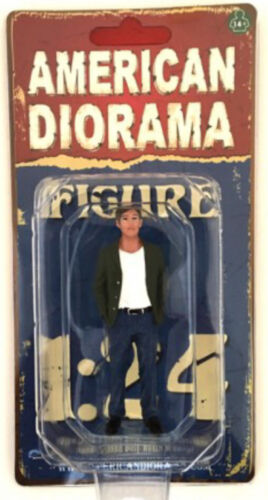Homme avec un jean et une veste, figurine peinte AD-77507 American Diorama 1:24