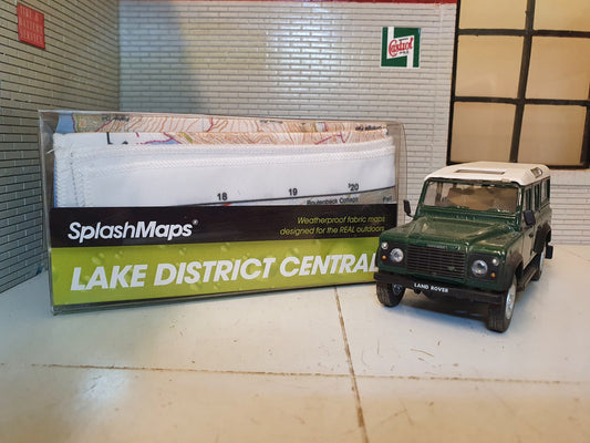 Carte lavable imprimée en tissu Lake District Central par Splashmaps