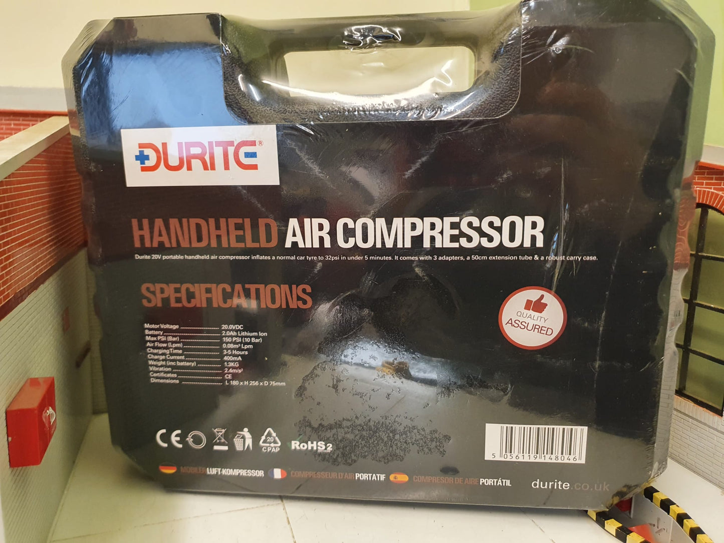 Handlicher wiederaufladbarer Durite-Luftkompressor