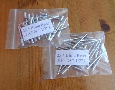 Blindniet mit 3/16 Zoll Durchmesser – Aluminiumdorn (Länge wählbar) 