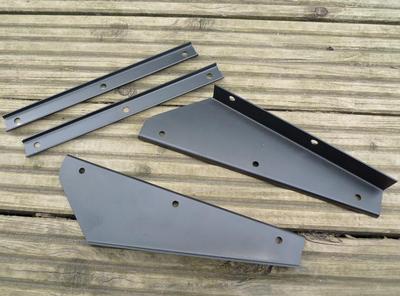 Land Rover Defender Black Stainless Front Mud Flap Brackets