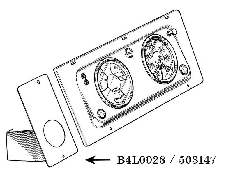 Auxiliary Gauge Instrument Switch Dash Panel 503147 for Land Rover Series 1  2 2a (Left/Right)