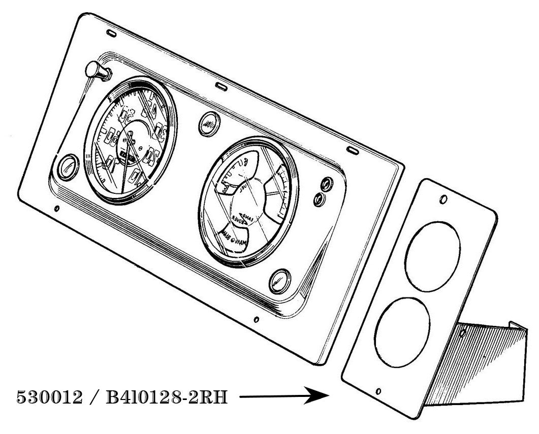 Zusatz-Twin-Gauge-Instrumenten-Armaturenbrett 530012 für Land Rover Serie 2 2a (links/rechts)