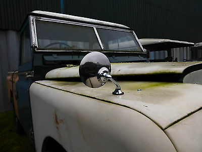 Land Rover Serie 1 2 Edelstahl-Außenspiegel, konvexes Glas, Paar 279880 262658