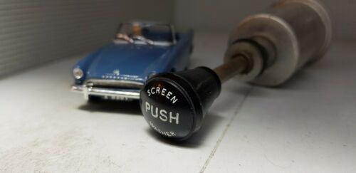 Plain Black Tudor Type Dash Manual Pump Windscreen Washer Knob MG Austin Healey