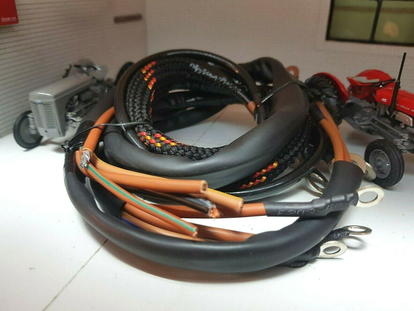 Massey Ferguson Grey 20 30 TEF20 French FF30 Braided Wiring Harness Lo ...