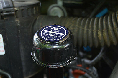 Land Rover Series 1 2 2a AC Vintage Breather Cap Étiquette Autocollant Blanc sur Bleu