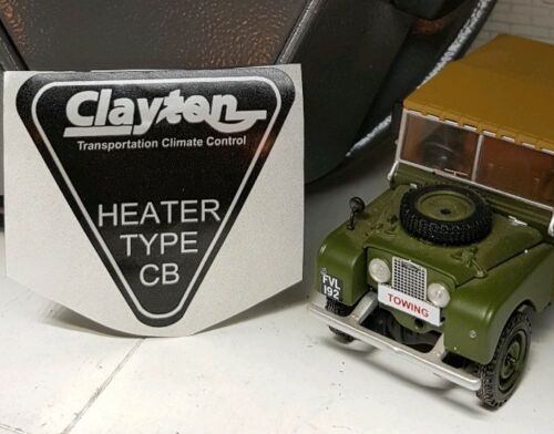 Land Rover Series 1 86 88 107 2 Vintage Clayton Heater Label Decal Badge