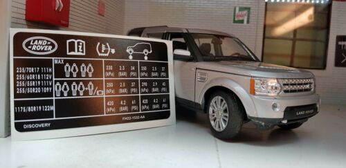 Land Rover Discovery 3/4-Türer Reifendruck-Info-Aufkleber TDV6 FH22-1532-AA