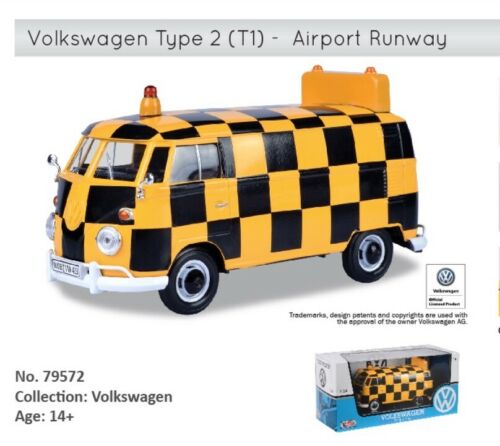 Volkswagen VW T1 Typ 2 Airport Runway 1962 Motormax 1:24