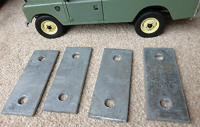 Land Rover Series 1 2 80 86 88 Jeu de plaques de sangle de contrôle d'essieu 219574 en acier inoxydable
