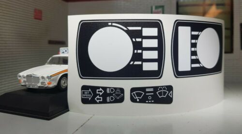 Dash Instrument Panel Column Lights Switch Label Sticker Set Jaguar XJ6 XJ12 Mk2