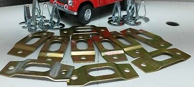 Land Rover Series 2 2a 3 Station Wagon Door Trim Card Pads &amp; Retaining Clips x10