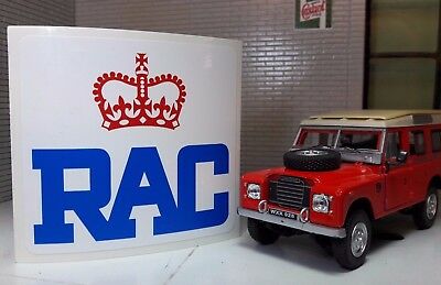 Land Rover Series 3 Defender RAC Club Recovery Logo Decal Window Sticker