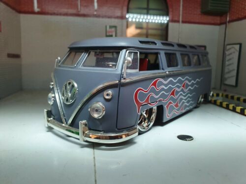 Volkswagen VW T1 Custom Lowered Samba Split Screen Jada 1:24 – Emberton ...