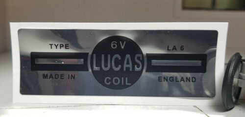 Ferguson Petrol TE20 TED20 T20 Tractor Lucas LA6 6v Coil Ignition Decal Sticker