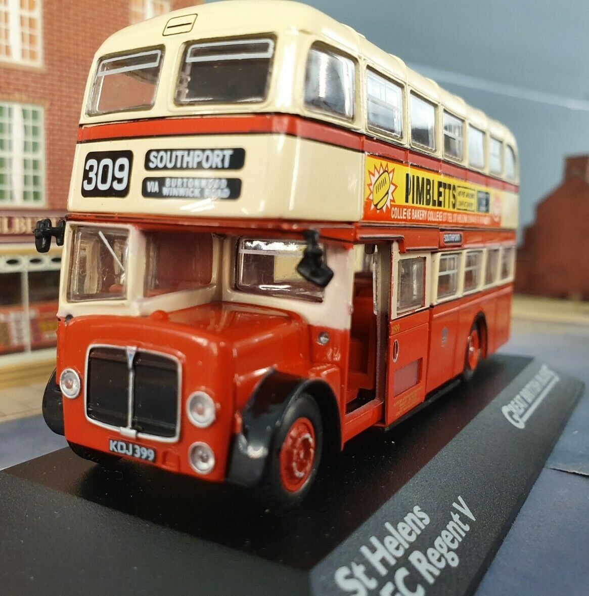 AEC Regent V 5 St Helens porte ouvrant 1959 Bus Atlas Corgi 1:76