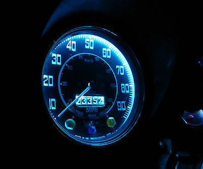 Triumph TR250 GT6 Herald Vitesse Dash Instrument Ice Blue LED Ampoule Mise à niveau x2